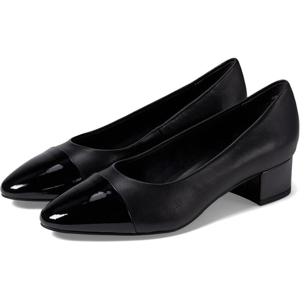 David Tate Colette Women's 8.5 Black Nappa Leather Slip-On Stylish Pumps ZPO77